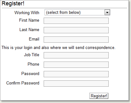 Register form